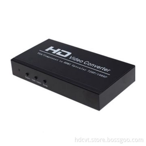 VGA/YPbPr to HDMI® Converter, Upscaler Scales General PC/HD Resolution HDMI® 1,080p Outpu